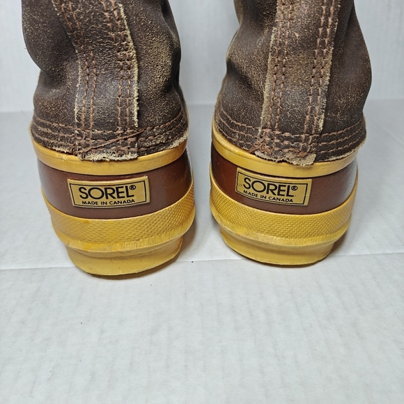 Sorel Arctic Pac Leather Rubber Wool Lined Lace Up Duck Tan Brown Boots Men\'s 10 main image 12